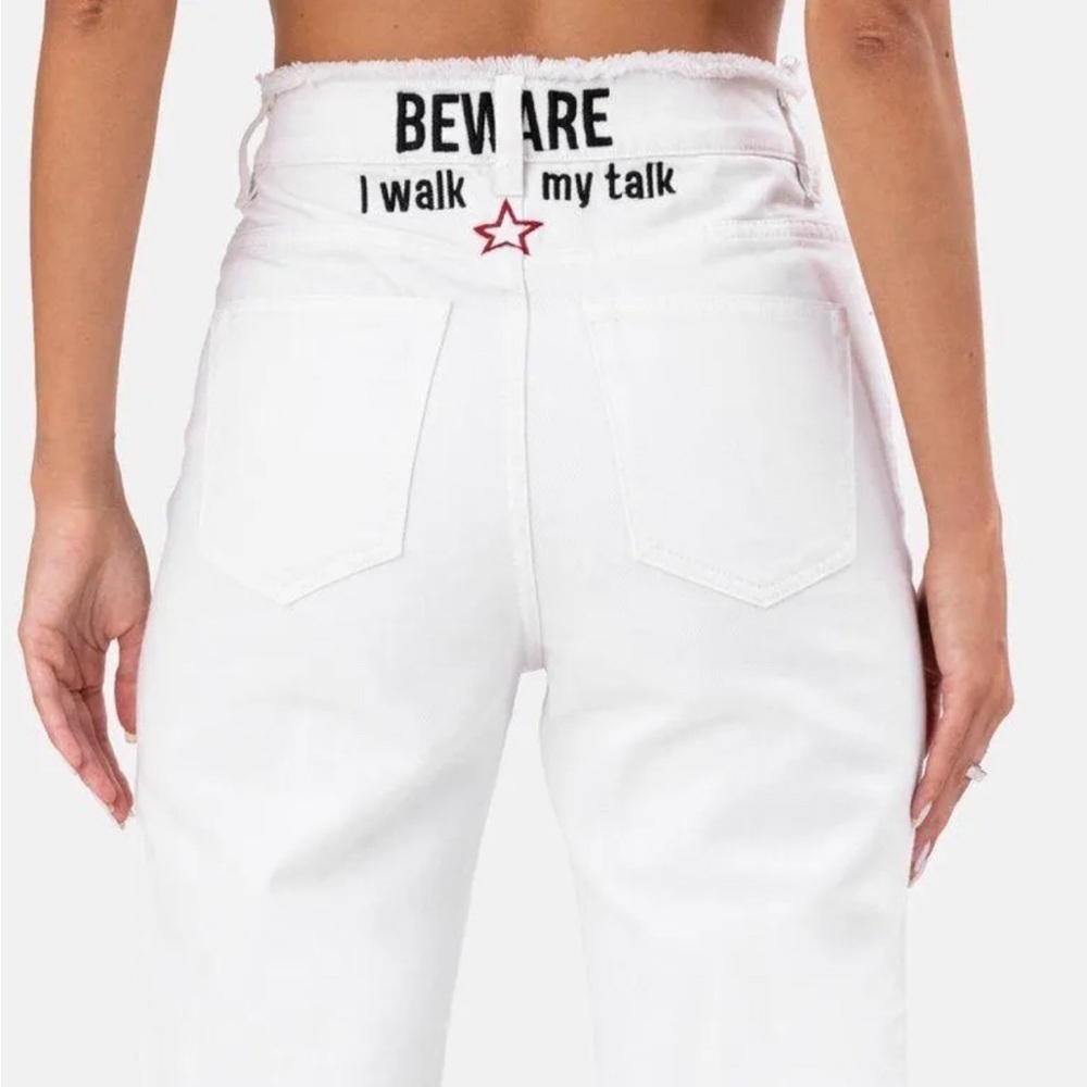 Adika “BEWARE I WALK MY TALK” White Denim - Special Edition